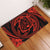 Hawaiian Kanaka Honu Hibiscus Tornado Polynesian Door Mat Red AH Door Mat Red - Polynesian Pride