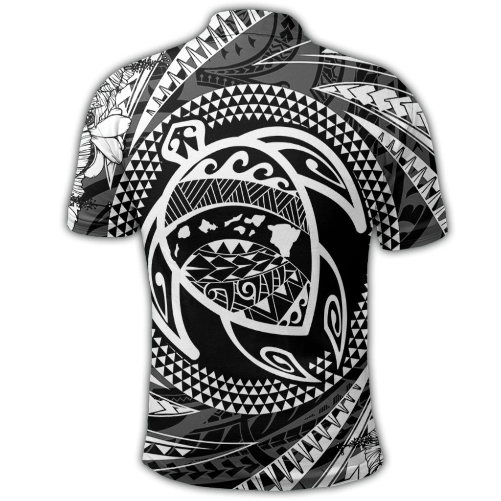 Hawaiian Kanaka Honu Hibiscus Tornando Polynesian Polo Shirt - Polynesian Pride