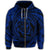 Hawaiian Kanaka Honu Hibiscus Tornando Polynesian Blue Zip Hoodie - Polynesian Pride