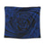 Hawaiian Kanaka Honu Hibiscus Tornando Polynesian Blue Tapestry - AH Wall Tapestry Black - Polynesian Pride