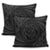 Hawaiian Kanaka Honu Hibiscus Tornando Polynesian Gray Pillow Covers - AH - Polynesian Pride