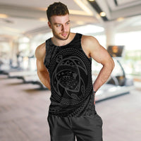 Hawaiian Kanaka Honu Hibiscus Tornando Polynesian Gray Tank Top - AH - Polynesian Pride