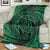 Hawaiian Kanaka Honu Hibiscus Tornando Polynesian Green Premium Blankets - AH - Polynesian Pride