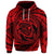 Custom Hawaiian Kanaka Honu Hibiscus Tornando Polynesian Red Hoodie - Polynesian Pride