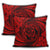 Hawaiian Kanaka Honu Hibiscus Tornando Polynesian Red Pillow Covers - AH - Polynesian Pride