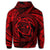 Hawaiian Kanaka Honu Hibiscus Tornando Polynesian Red Zip Hoodie - Polynesian Pride