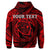 Custom Hawaiian Kanaka Honu Hibiscus Tornando Polynesian Red Hoodie - Polynesian Pride