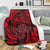 Hawaiian Kanaka Honu Hibiscus Tornando Polynesian Red Premium Blankets - AH - Polynesian Pride