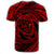 Hawaiian Kanaka Honu Hibiscus Tornando Polynesian Red T Shirt - Polynesian Pride