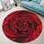 Hawaiian Kanaka Honu Hibiscus Tornando Polynesian Red Round Carpet - AH - Polynesian Pride