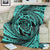 Hawaiian Kanaka Honu Hibiscus Tornando Polynesian Turquoise Premium Blankets - AH - Polynesian Pride