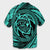 Hawaiian Kanaka Honu Hibiscus Tornando Polynesian Turquoise Hawaiian Shirt - AH - Polynesian Pride