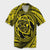 Hawaiian Kanaka Honu Hibiscus Tornando Polynesian Yellow Hawaiian Shirt - AH Unisex Black - Polynesian Pride