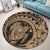 Hawaiian Kanaka Honu Map Hibiscus Globular Polynesian Gold Round Carpet - AH - Polynesian Pride