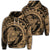 Hawaiian Kanaka Honu Map Hibiscus Globular Polynesian Gold Zip Hoodie Unisex Art - Polynesian Pride