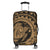 Hawaiian Kanaka Honu Map Hibiscus Globular Polynesian Gold Luggage Covers - AH Black - Polynesian Pride