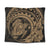 Hawaiian Kanaka Honu Map Hibiscus Globular Polynesian Gold Tapestry - AH Wall Tapestry Black - Polynesian Pride