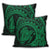 Hawaiian Kanaka Honu Map Hibiscus Globular Polynesian Green Pillow Covers - AH - Polynesian Pride