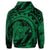 Hawaiian Kanaka Honu Map Hibiscus Globular Polynesian Green Zip Hoodie - Polynesian Pride
