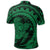 Hawaiian Kanaka Honu Map Hibiscus Globular Polynesian Green Polo Shirt - Polynesian Pride