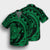 Hawaiian Kanaka Honu Map Hibiscus Globular Polynesian Green Hawaiian Shirt - AH - Polynesian Pride