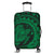 Hawaiian Kanaka Honu Map Hibiscus Globular Polynesian Green Luggage Covers - AH Black - Polynesian Pride