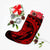 Hawaiian Kanaka Honu Map Hibiscus Globular Polynesian Red Christmas Stocking - AH - Polynesian Pride