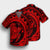 Hawaiian Kanaka Honu Map Hibiscus Globular Polynesian Red Hawaiian Shirt - AH - Polynesian Pride