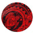 Hawaiian Kanaka Honu Map Hibiscus Globular Polynesian Red Round Carpet - AH Round Carpet Luxurious Plush - Polynesian Pride