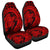 Hawaiian Kanaka Honu Map Hibiscus Globular Polynesian Red Car Seat Covers - AH Universal Fit Black - Polynesian Pride