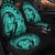 Hawaiian Kanaka Honu Map Hibiscus Globular Polynesian Turquoise Car Seat Covers - AH - Polynesian Pride