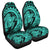 Hawaiian Kanaka Honu Map Hibiscus Globular Polynesian Turquoise Car Seat Covers - AH Universal Fit Black - Polynesian Pride