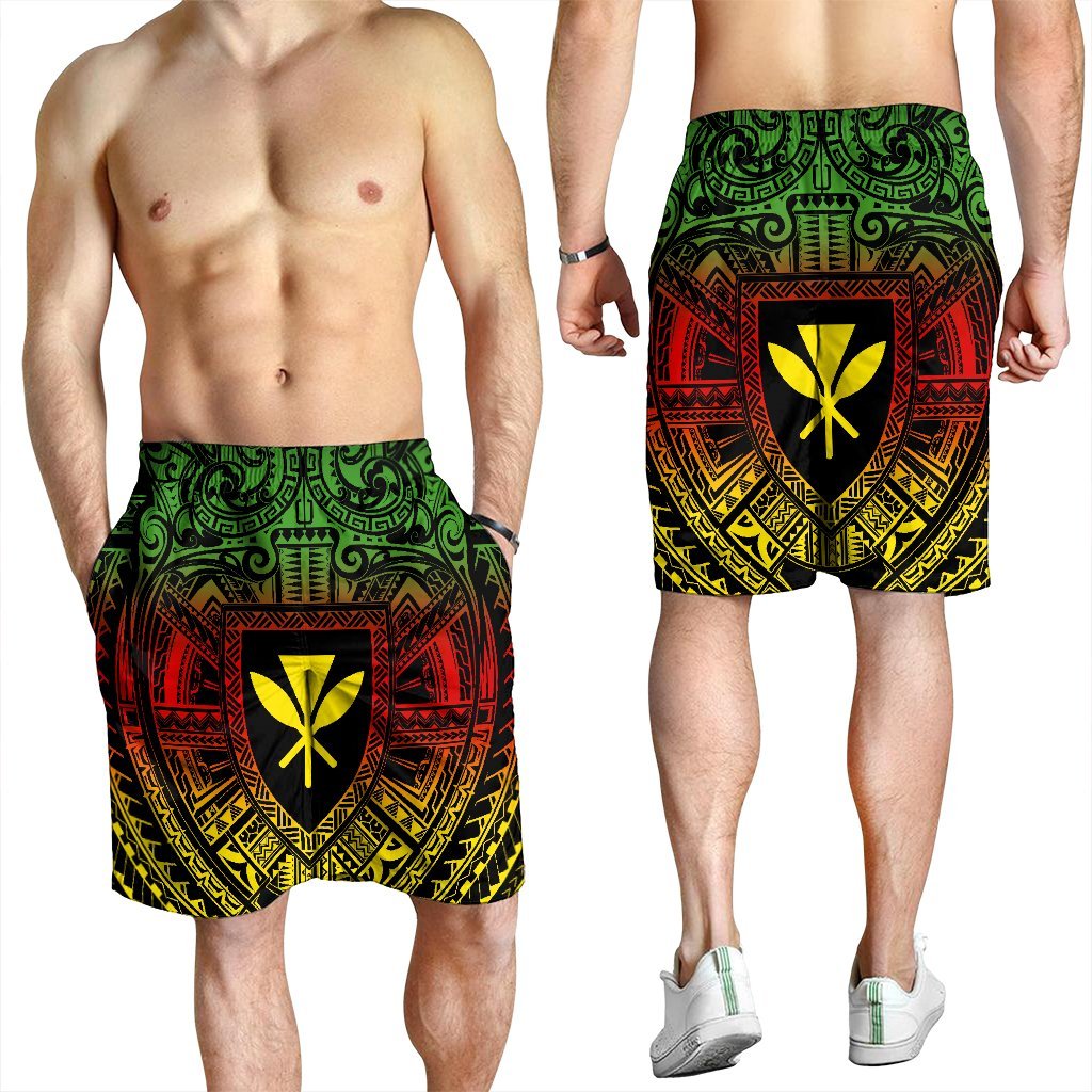 Hawaiian Kanaka Maoli Center Polynesian Men's Shorts - AH - Polynesian Pride