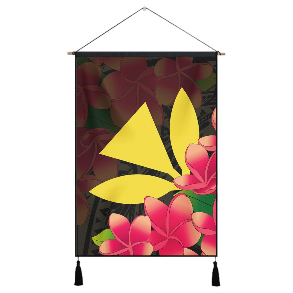 Hawaiian Kanaka Plumeria Polynesian Hanging Poster - AH Hanging Poster Cotton And Linen - Polynesian Pride