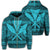 Hawaiian Kanaka Polynesian Tribal Zip Hoodie Reggae Color Blue Unisex Art - Polynesian Pride