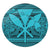 Hawaiian Kanaka Polynesian Tribal Round Carpet Reggae Color Blue AH Round Carpet Luxurious Plush - Polynesian Pride