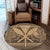 Hawaiian Kanaka Polynesian Tribal Round Carpet Reggae Color Gold AH - Polynesian Pride