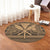 Hawaiian Kanaka Polynesian Tribal Round Carpet Reggae Color Gold AH - Polynesian Pride