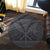 Hawaiian Kanaka Polynesian Tribal Round Carpet Reggae Color Gray AH - Polynesian Pride