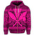 Hawaiian Kanaka Polynesian Tribal Zip Hoodie Reggae Color Pink - Polynesian Pride