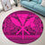 Hawaiian Kanaka Polynesian Tribal Round Carpet Reggae Color Pink AH - Polynesian Pride