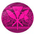 Hawaiian Kanaka Polynesian Tribal Round Carpet Reggae Color Pink AH Round Carpet Luxurious Plush - Polynesian Pride