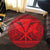 Hawaiian Kanaka Polynesian Tribal Round Carpet Reggae Color Red AH - Polynesian Pride