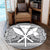 Hawaiian Kanaka Polynesian Tribal Round Carpet Reggae Color White AH - Polynesian Pride