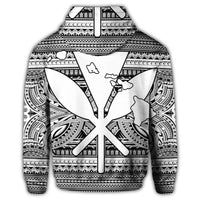 Hawaiian Kanaka Polynesian Hoodie Tribal Reggae Color White - Polynesian Pride
