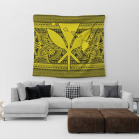 Hawaiian Kanaka Polynesian Tribal Tapestry Reggae Color Yellow AH - Polynesian Pride