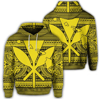 Hawaiian Kanaka Polynesian Hoodie Tribal Reggae Color Yellow Unisex Art - Polynesian Pride
