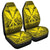 Hawaiian Kanaka Polynesian Tribal Car Seat Covers Reggae Color Yellow AH Universal Fit Black - Polynesian Pride