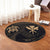 Hawaiian Kanaka Turtle Polynesian Round Carpet Gold AH - Polynesian Pride