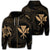 Hawaiian Kanaka Turtle Polynesian Zip Hoodie Gold Unisex Art - Polynesian Pride